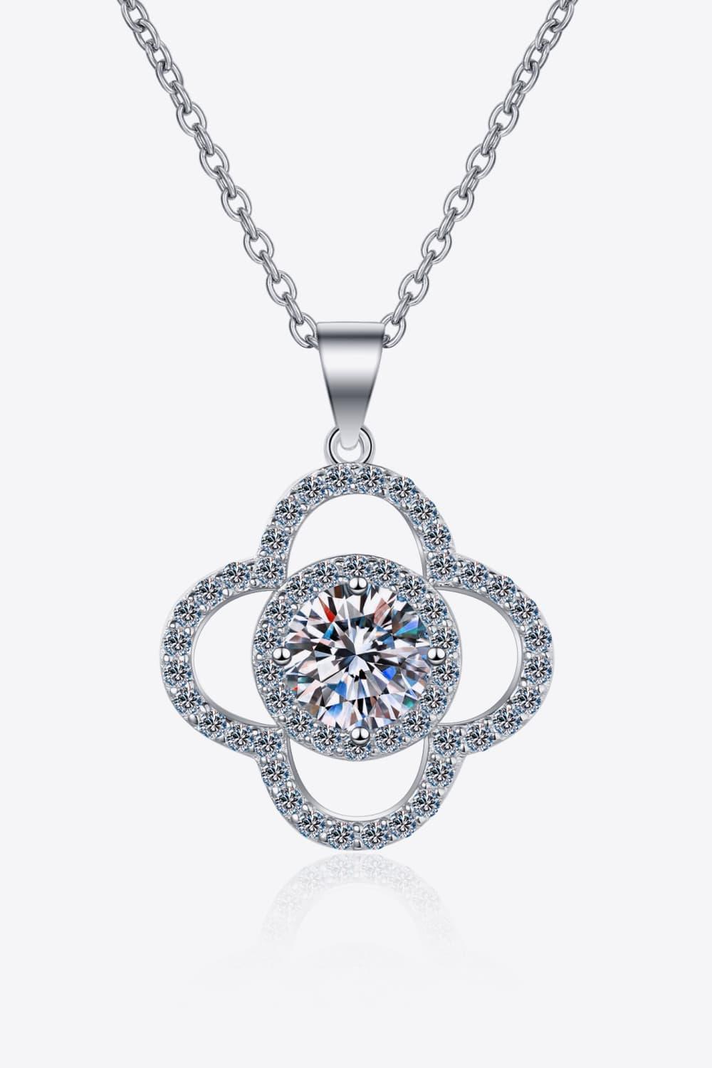 1 Carat Moissanite 925 Sterling Silver Necklace - Necklace