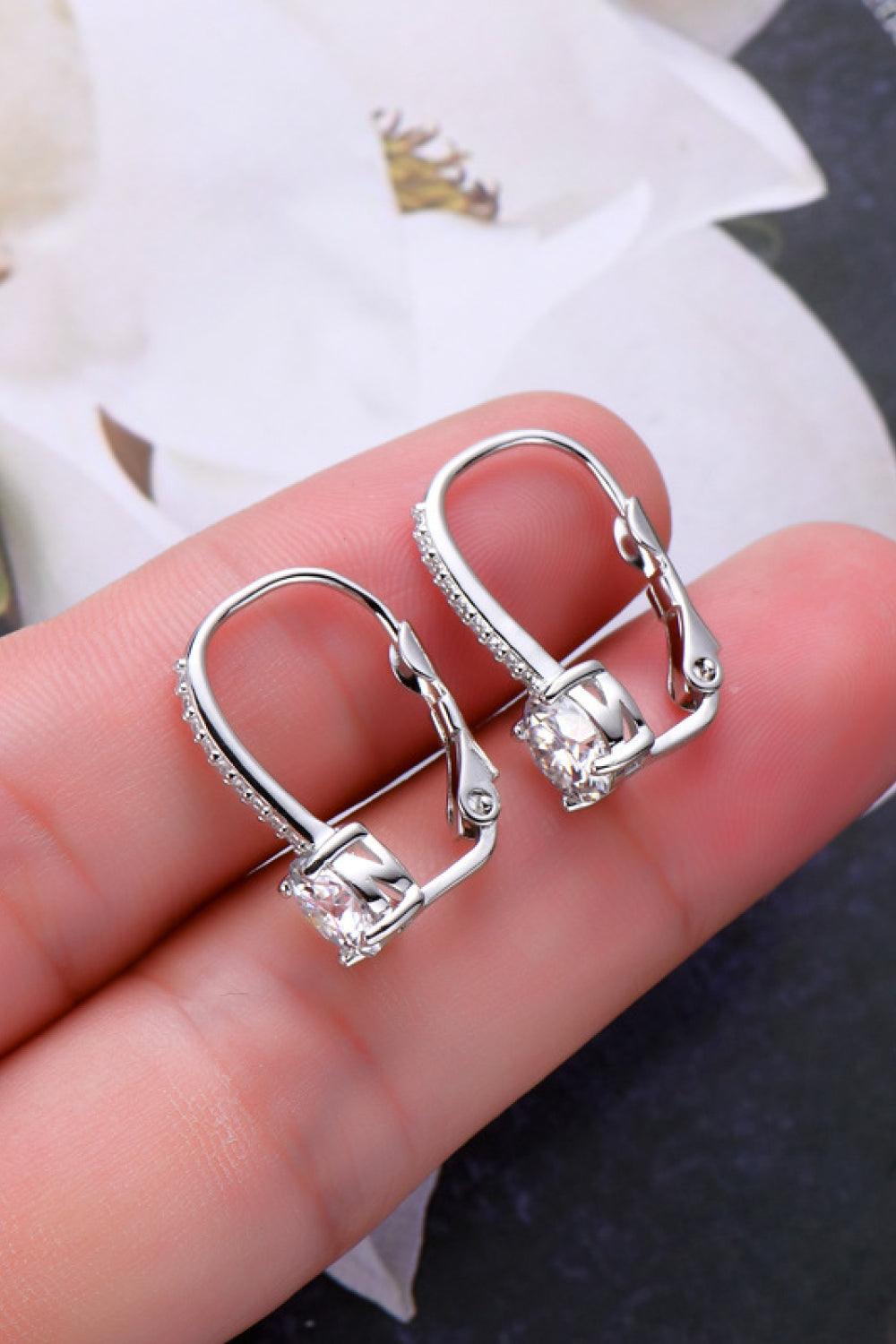 2 Carat Moissanite 925 Sterling Silver Earrings - Earring