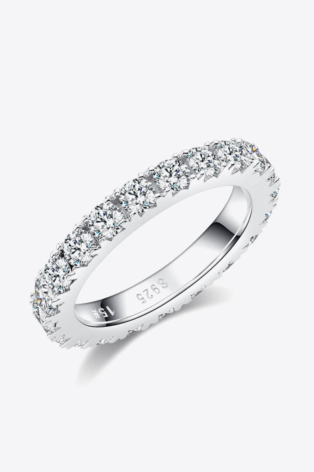 2.3 Carat Moissanite 925 Sterling Silver Eternity Ring - Ring