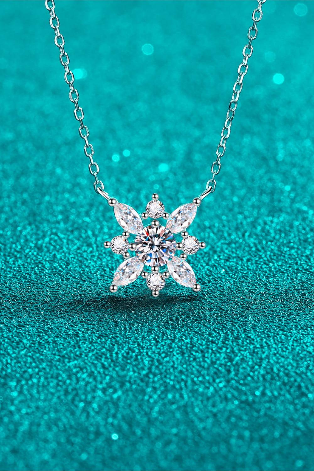 Moissanite Rhodium-Plated Necklace - Necklace