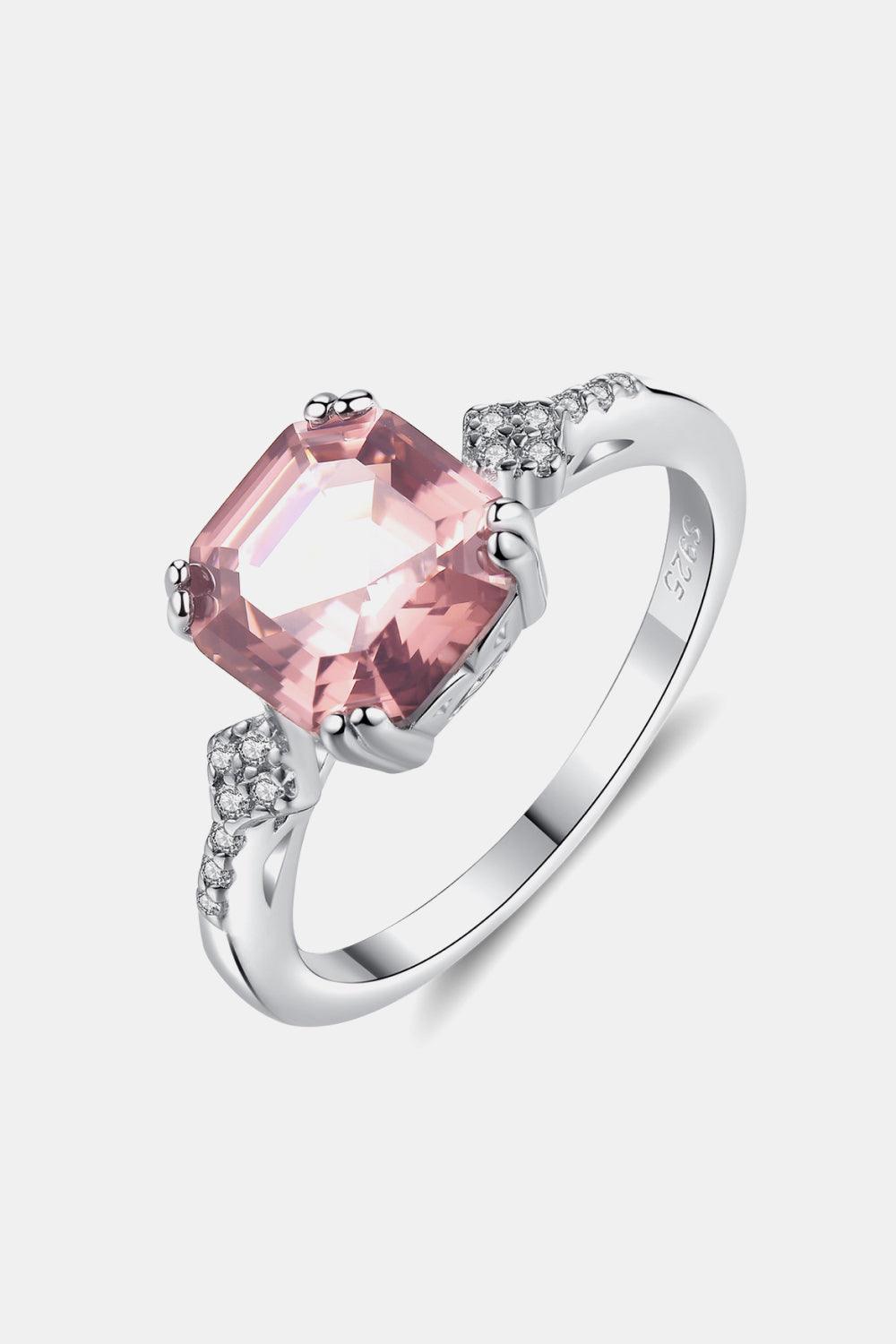 Morganite 925 Sterling Silver Ring - Ring