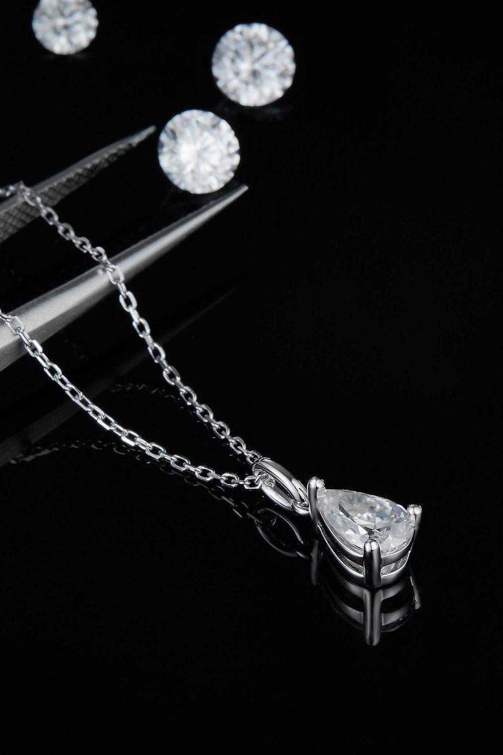 1 Carat Moissanite 925 Sterling Silver Necklace - Necklace