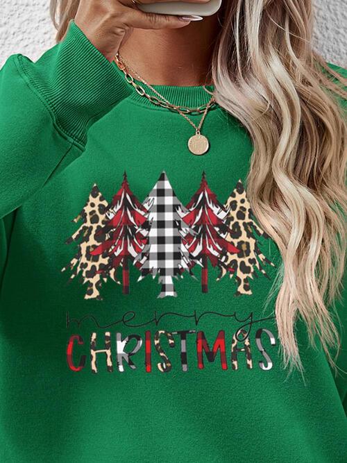 MERRY CHRISTMAS Tree Sweatshirt - Sweatshirt