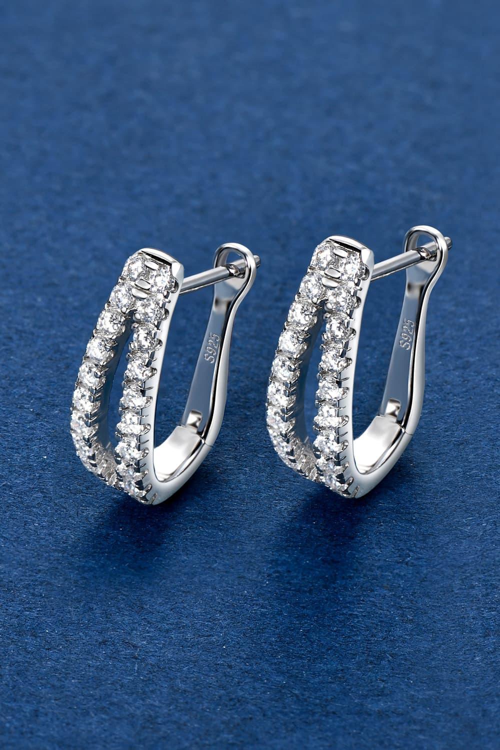 Moissanite 925 Sterling Silver Earrings - Earring