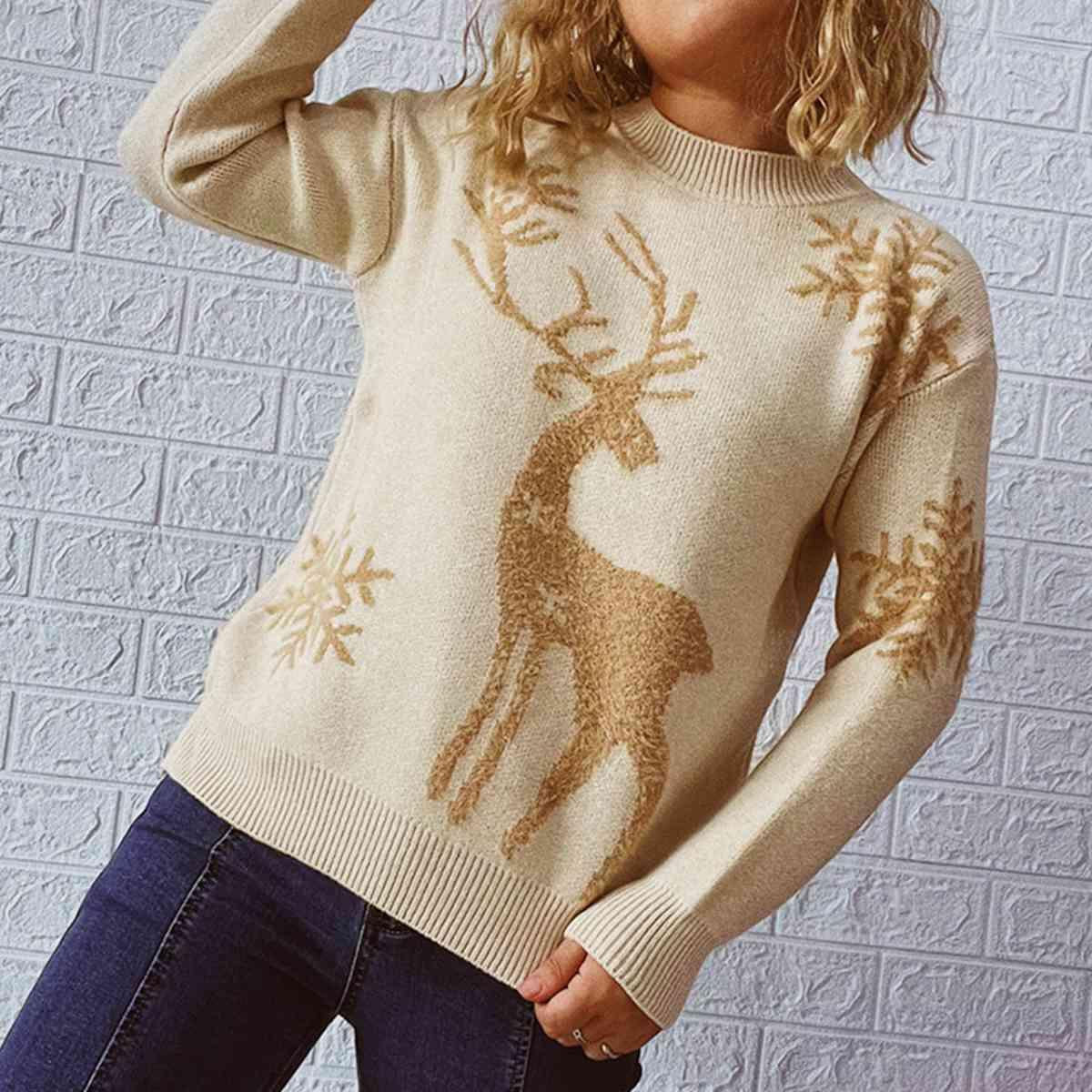 Christmas Reindeer Sweater - Sweater