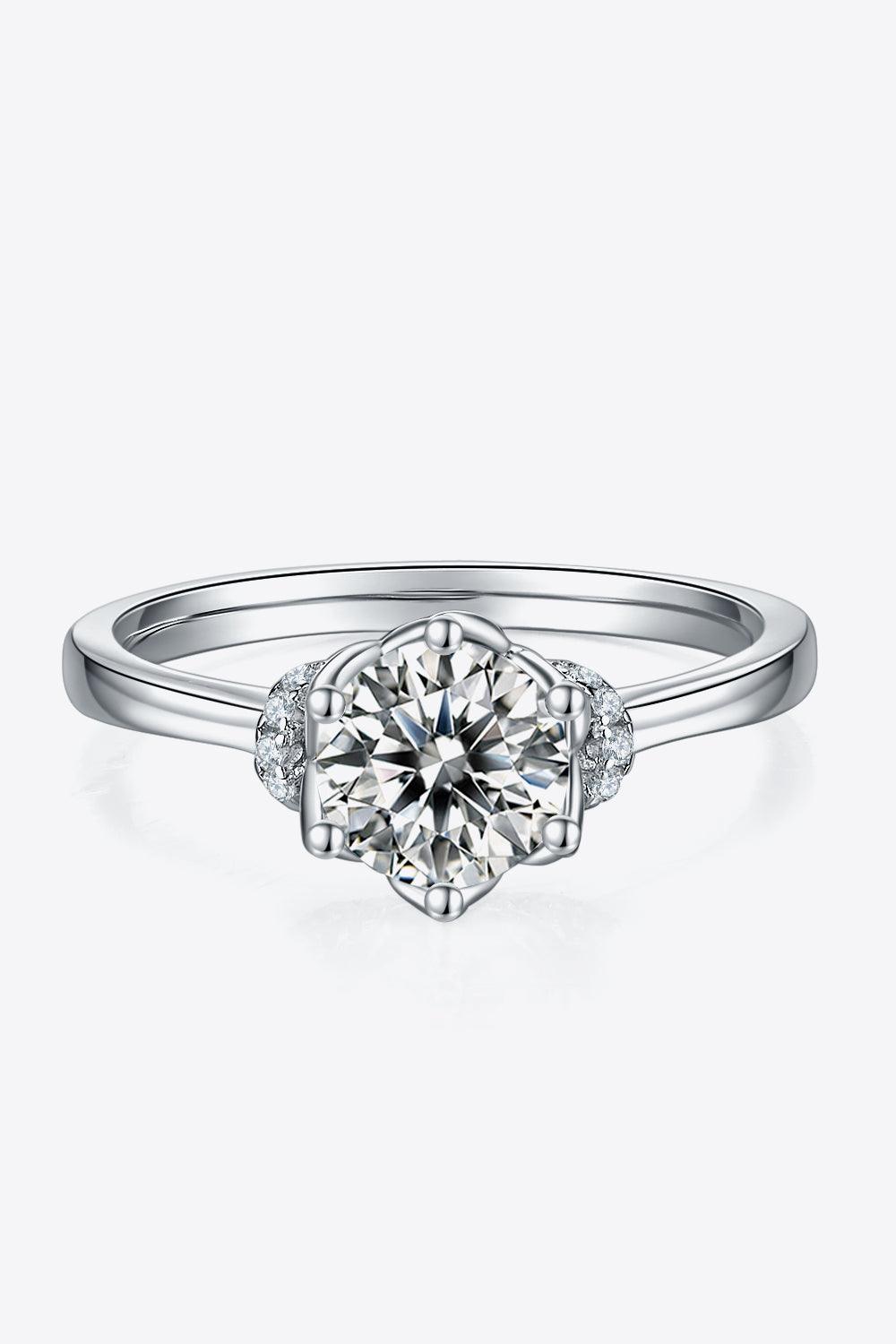 1 Carat Moissanite 925 Sterling Silver Ring - Ring