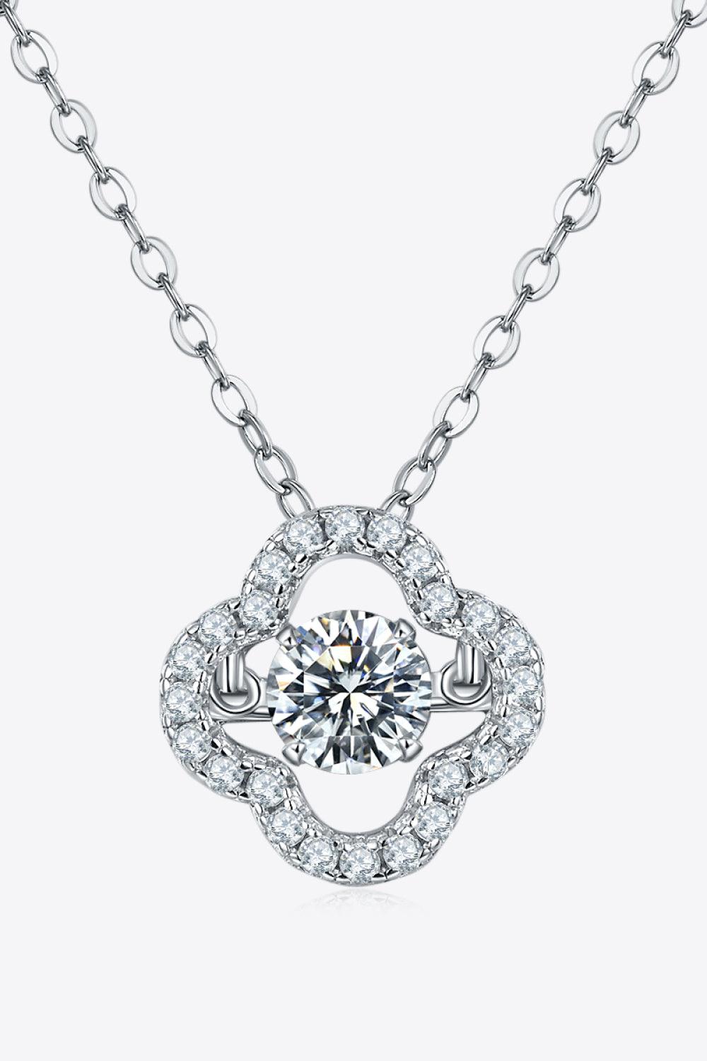 Moissanite Four Leaf Clover Pendant Necklace - Necklace