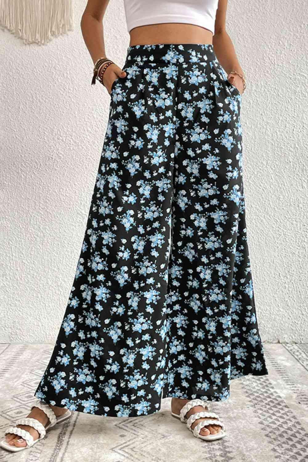 Floral Pocket Culottes - Pant