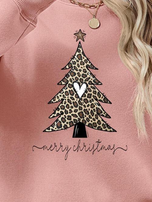 Christmas Tree Graphic Long Sleeve Sweatshirt - Sweatshirt