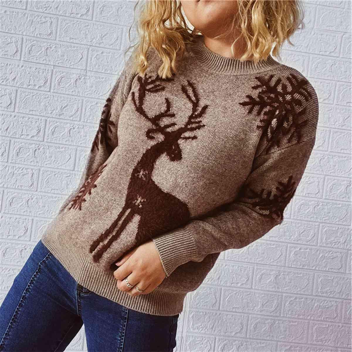 Christmas Reindeer Sweater - Sweater