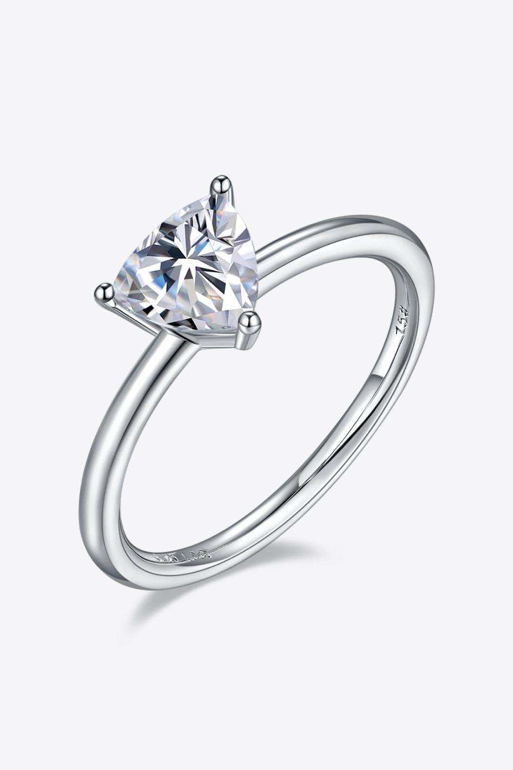 1 Carat Moissanite 925 Sterling Silver Solitaire Ring - Ring