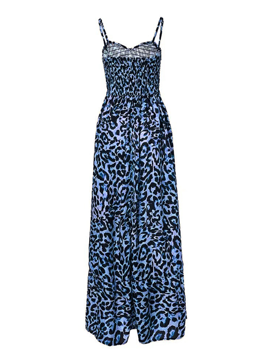 Leopard Sweetheart Neck Cami Maxi Dress