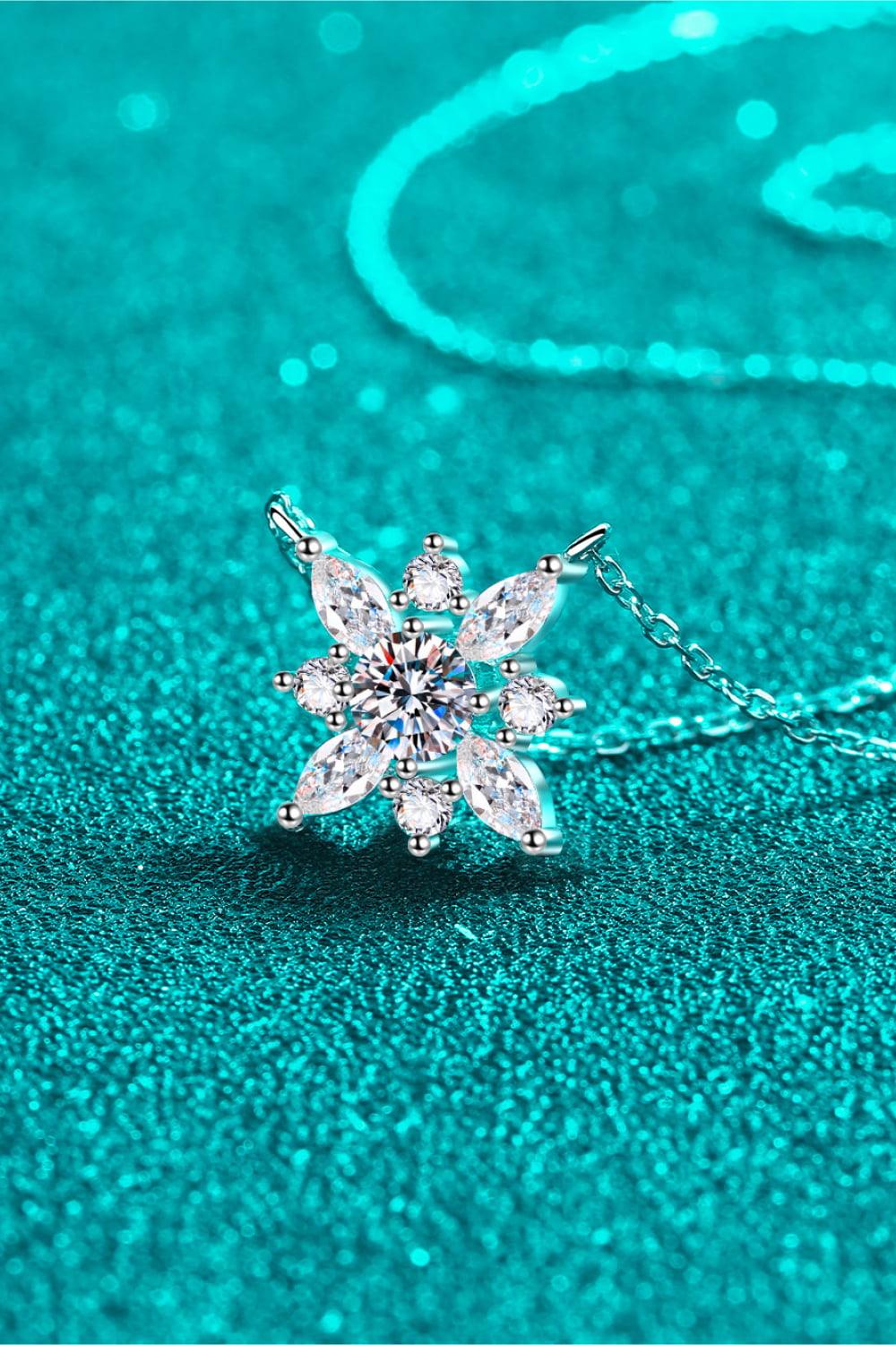 Moissanite Rhodium-Plated Necklace - Necklace