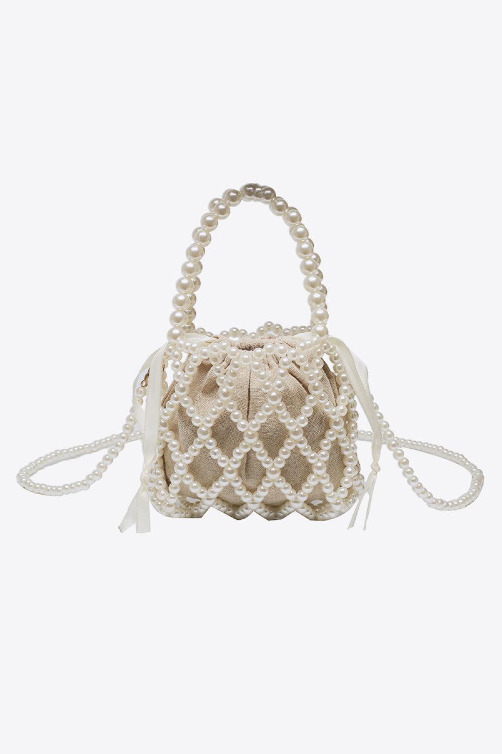 Small Pearl Crossbody Bucket Bag - Handbag