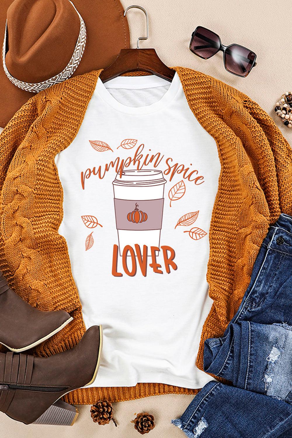 PUMPKIN SPICE LOVER Graphic Tee - T-Shirt