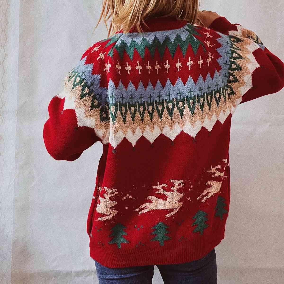 Christmas Reindeer Fair Isle Sweater - Sweater