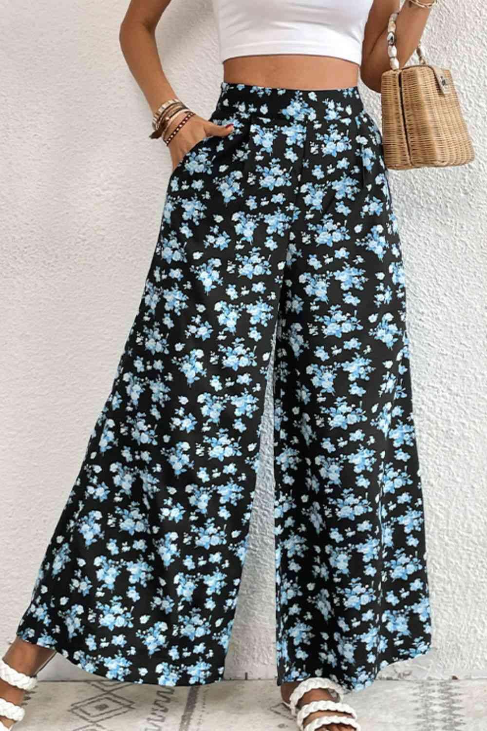 Floral Pocket Culottes - Pant