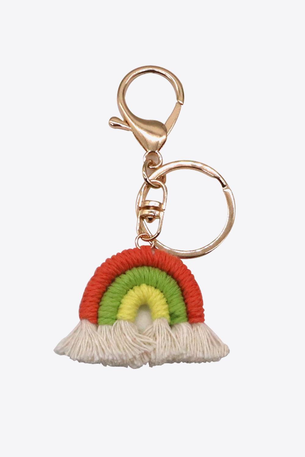 Assorted 4-Pack Rainbow Fringe Keychain - Keychain