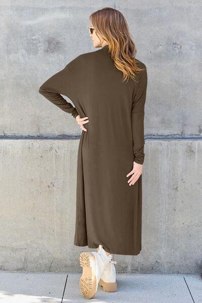 Basic Bae Full Size Open Front Long Sleeve Cover Up - Cardigan